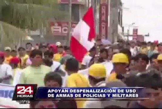 Congreso: apoyan despenalización del uso de armas de Policía y FFAA