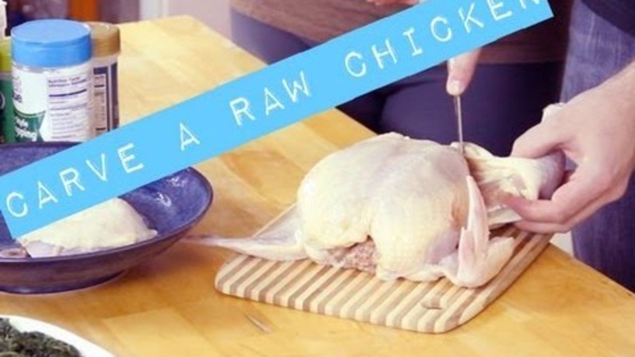 How to Carve a Raw Chicken | Butcher Skills| Knife Skills | New Recipe To Me