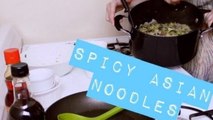 How to make Spicy Asian Noodles | New Recipe To Me | College Meals