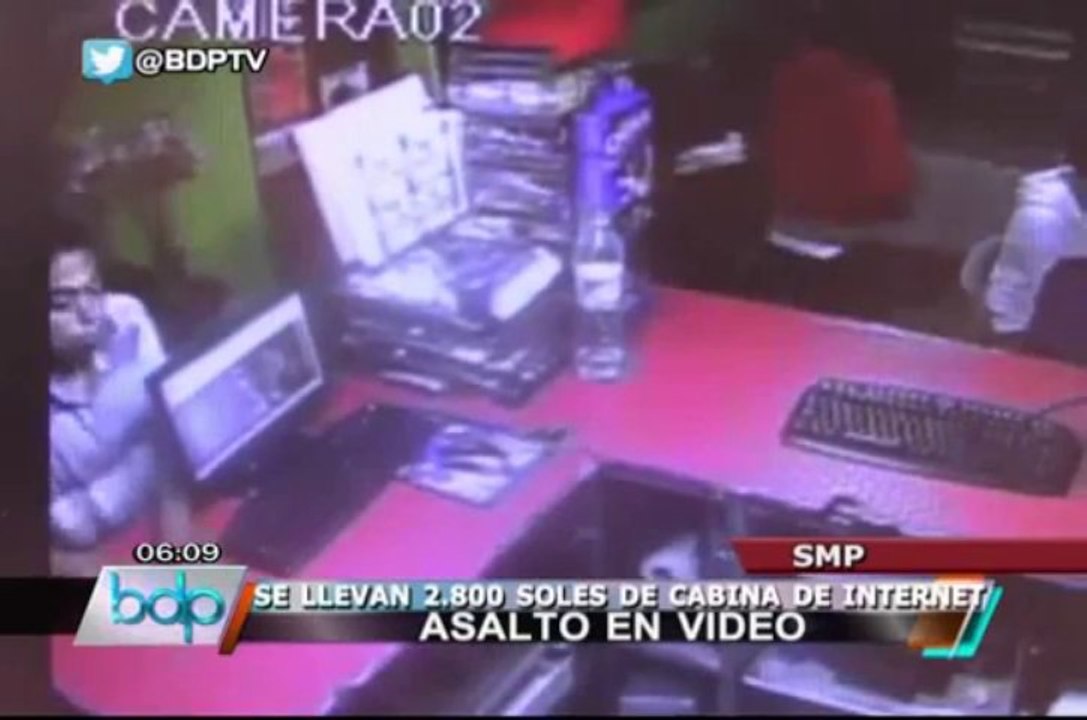 SMP: Delincuentes se llevan casi 3 mil soles en asalto a cabina de Internet