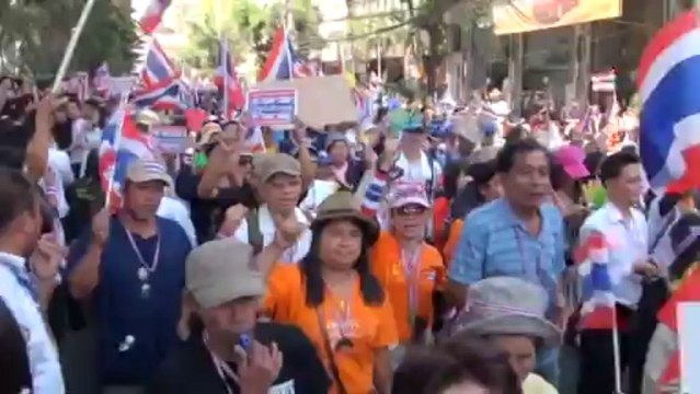 Líder de las protestas tailandesas es aclamado por sus seguidores