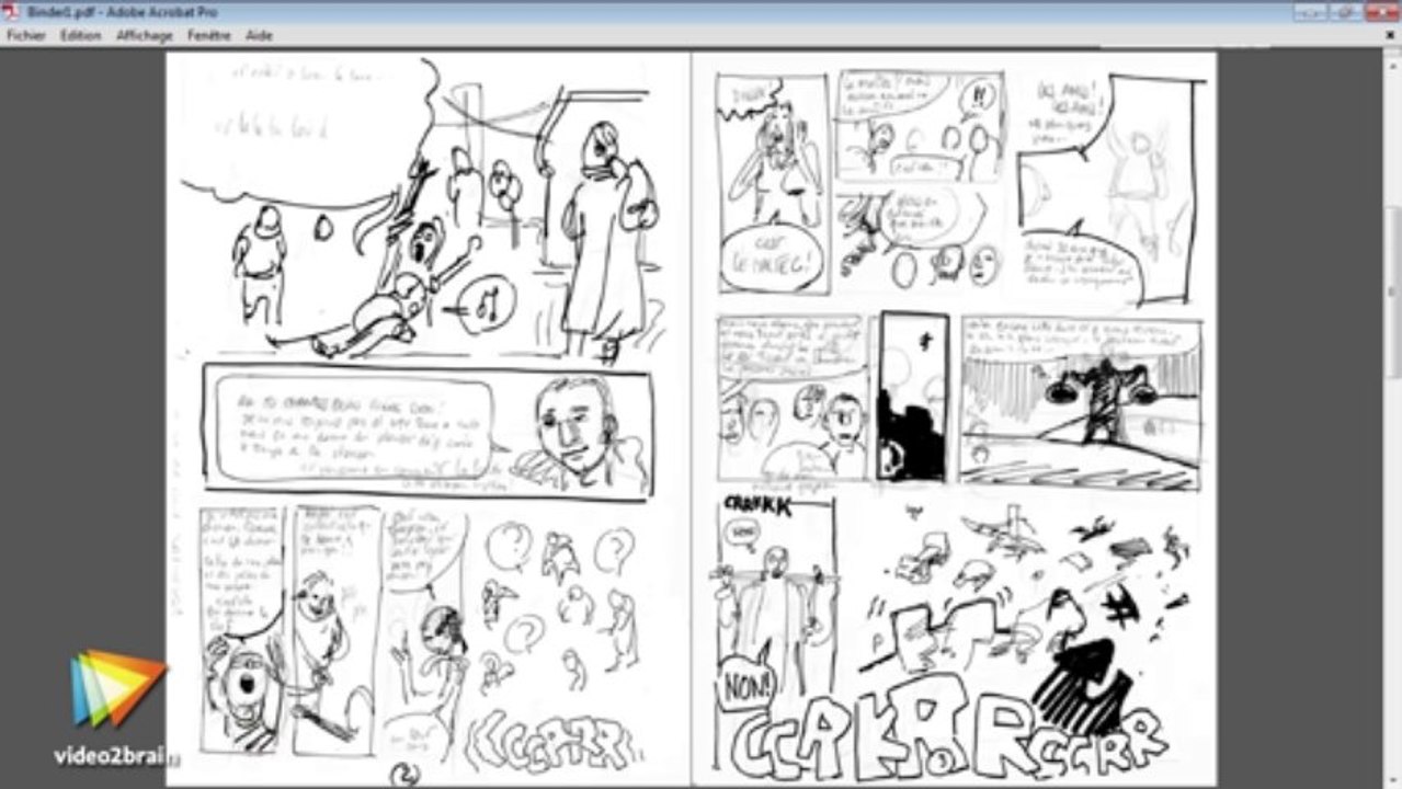 Tutoriel sur la création de BD : La narration sur deux pages | video2brain.com