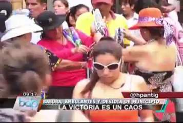 Alcalde asegura que caos e informalidad en La Victoria es por falta de dinero