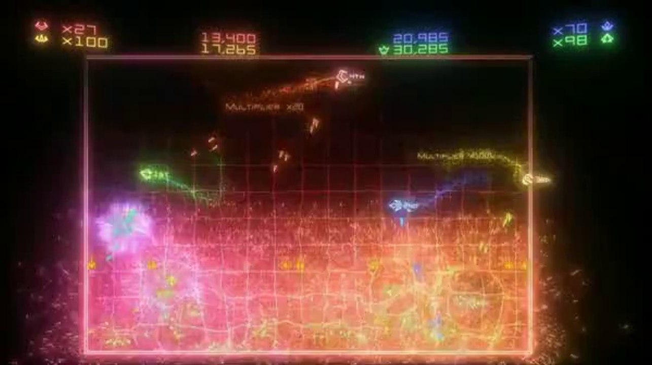 Geometry Wars Evolved 2 - Trailer Gameplay Multi Waves