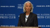 Lagarde predicts economic growth, but warns of potential risks