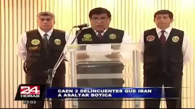 Capturan a dos peligrosos asaltantes de boticas en Los Olivos