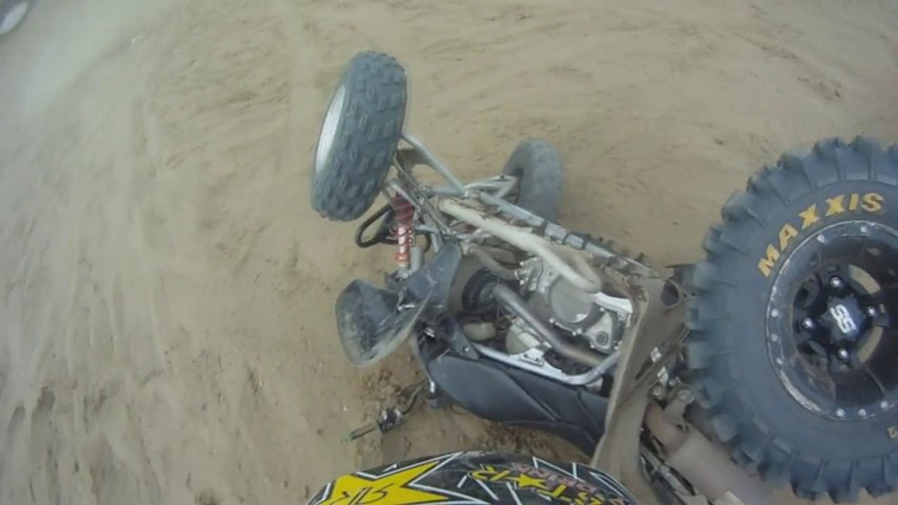 ATV Rolls Over - Quad Wheelie Fail