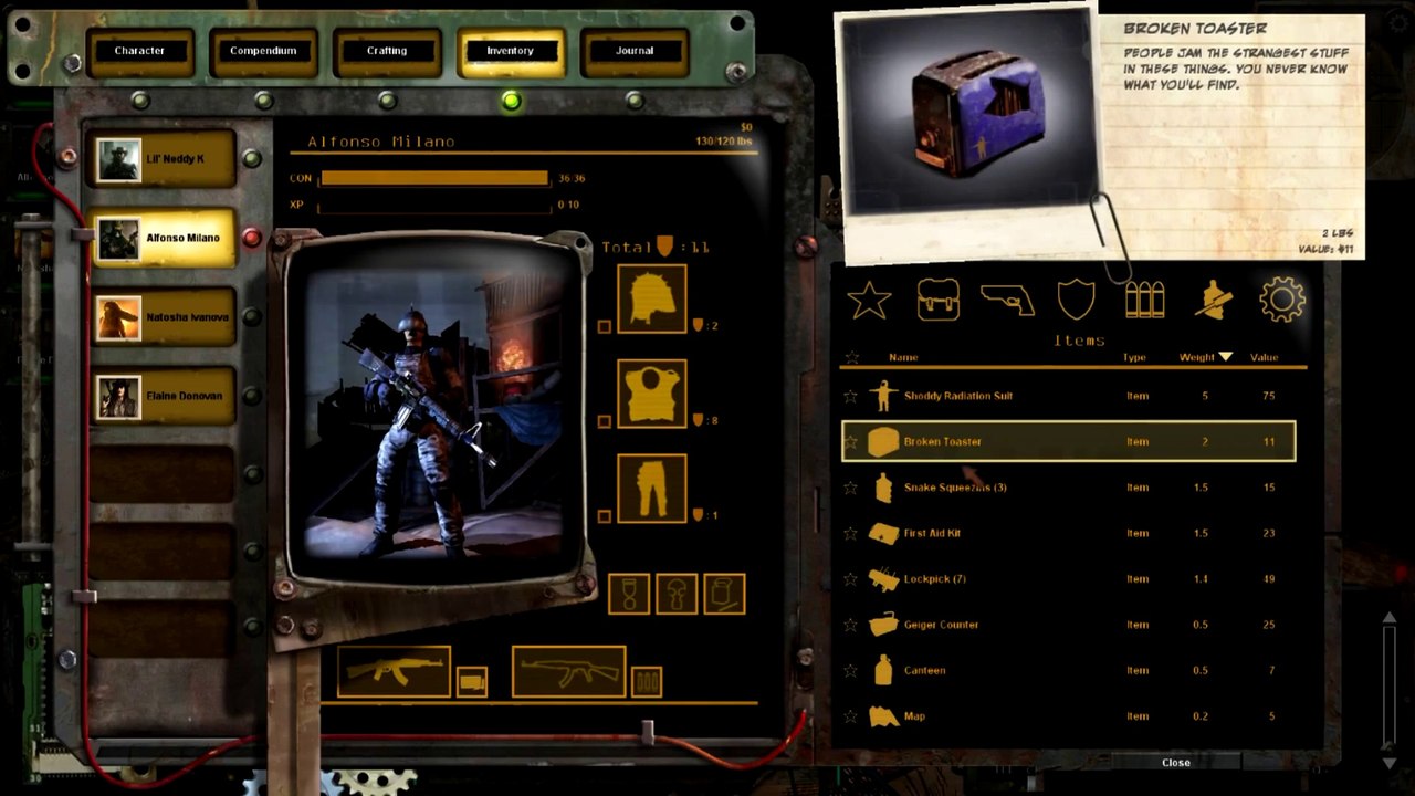 Wasteland 2 - Inventory Demo