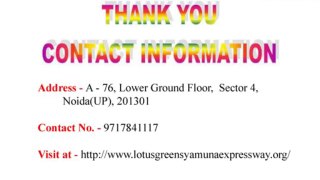Lotus Greens Noida, Location Plan, Specification @ 9717841117