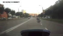Worst motorcycle driver ever - EPIC FAIL!