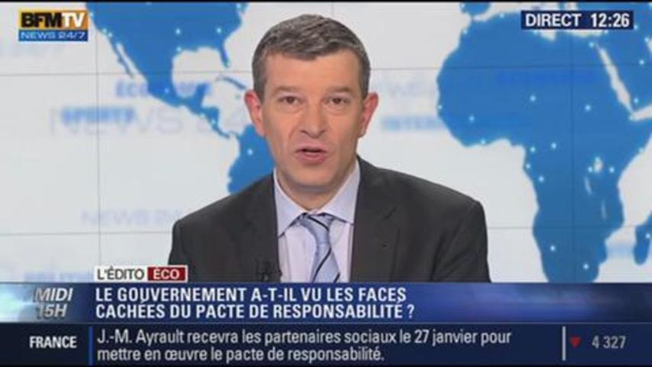 L'Édito éco de Nicolas Doze: Le pacte de responsabilité aux quatre faces cachées - 16/01