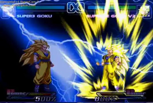 goku and vegeta all trans formation and fusion in mugen style