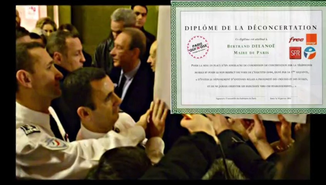 Remie du diplôme de la déconcertation à Bertrand Delanöe - Janvier 214