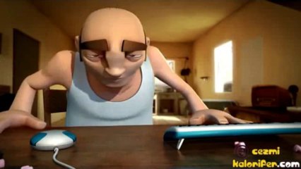 Mp3 İndirmeye Çalışan Adamı Dramı - Animasyon