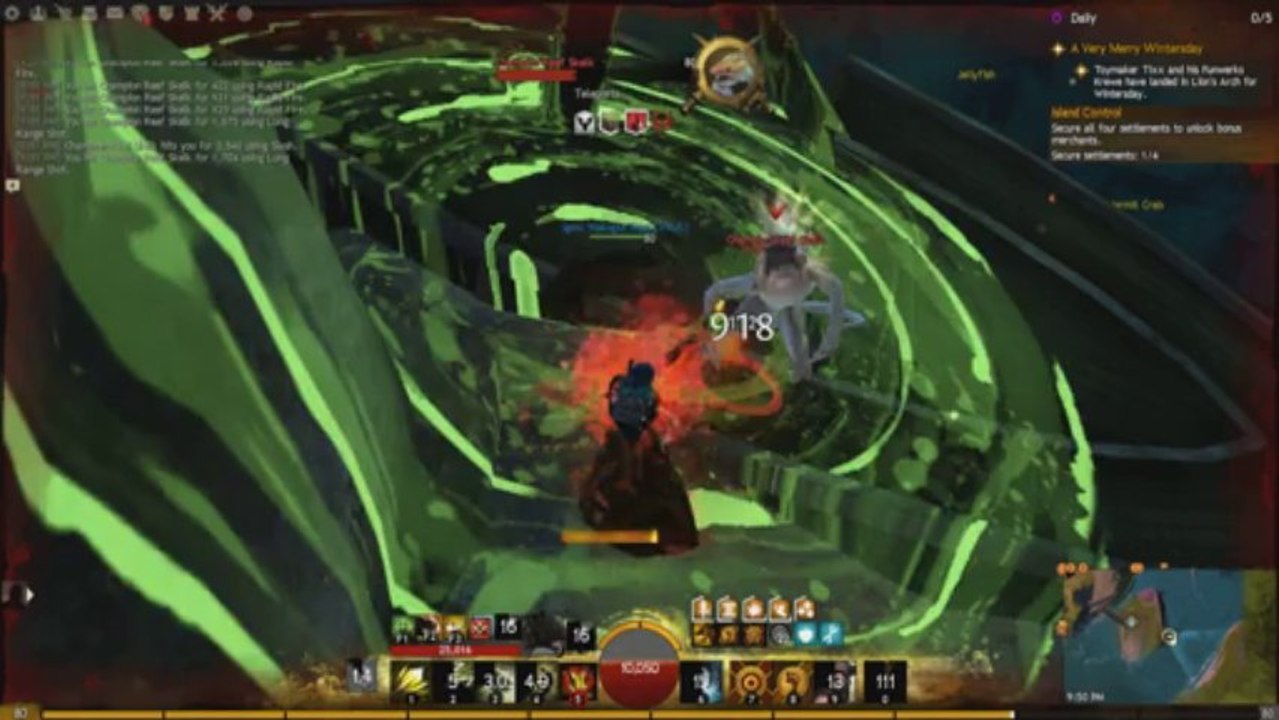 GW2 Soloing Champion Reef Skelk in Southsun Cove on Ranger