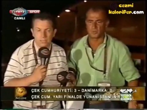 Fatih Terim’in Saçma Sapan Düşmeli Canlı Yayın Kazası