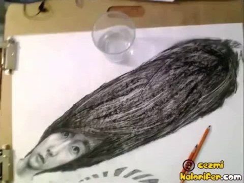 İlginç 3D Portre Çizim Tekniği