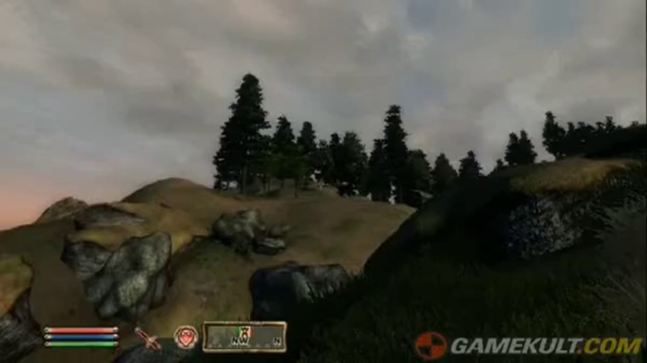 The Elder Scrolls IV : Oblivion - Il descend de la montagne a cheval