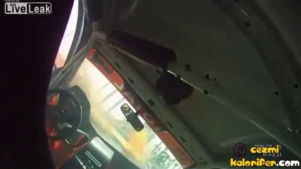 Yarış Arabasının İçinden Kaza Anı