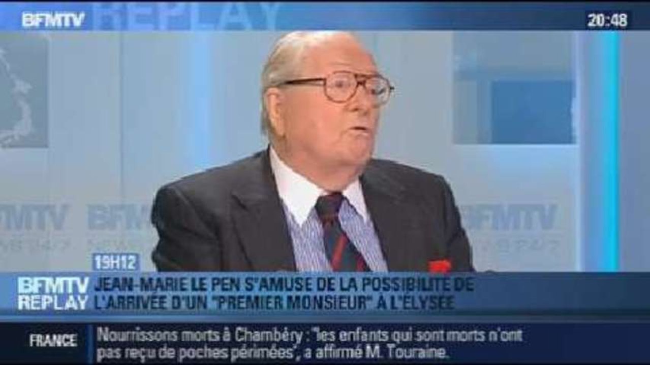 BFMTV Replay: Jean-Marie Le Pen: la possibilité de l'arrivée d'un "Premier monsieur" à l'Élysée - 16/01