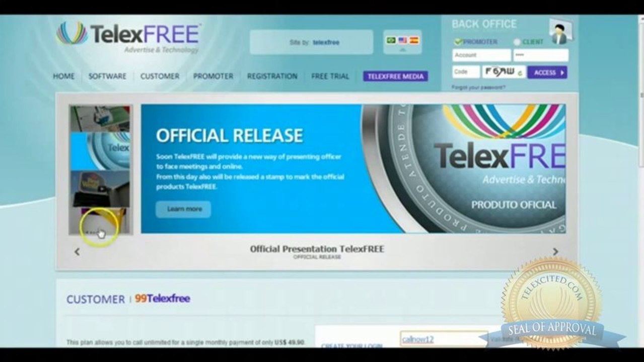 TelexFREE: Making A Call_TeleFREE
