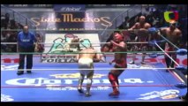 Máscara Dorada, Mistico, Valiente vs Dragón Rojo Jr., Pólvora, Rey Escorpión for the CMLL World Trios Championship