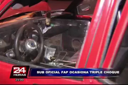 SJL: suboficial FAP en estado de ebriedad ocasionó accidente de tránsito