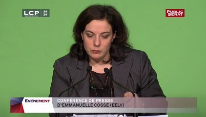 Conférence de presse d'Emmanuelle Cosse (Europe-Ecologie Les Verts)