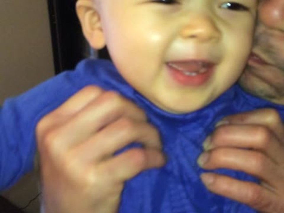One-Year-Old Learns How to Use Nunchucks!