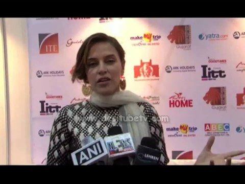 Bollywood diva Neha Dhupia was seen inaugurating IITT 2014 a travel tourism exhibition