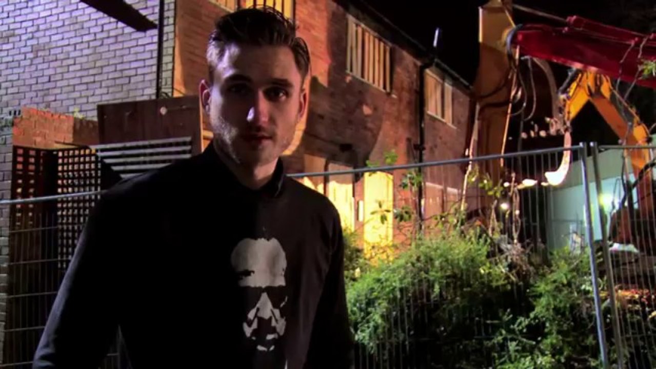 Hollyoaks- Backstage at the Wrecking Ball Stunt