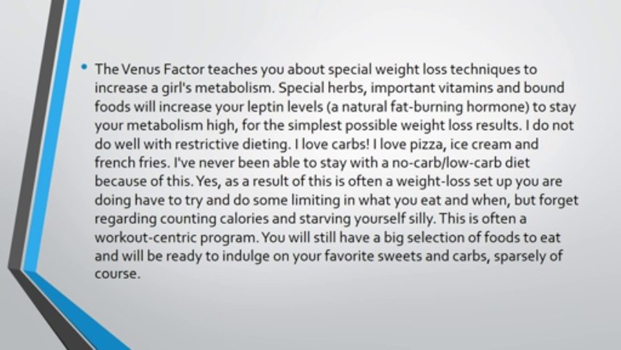 Venus Factor Weight Loss