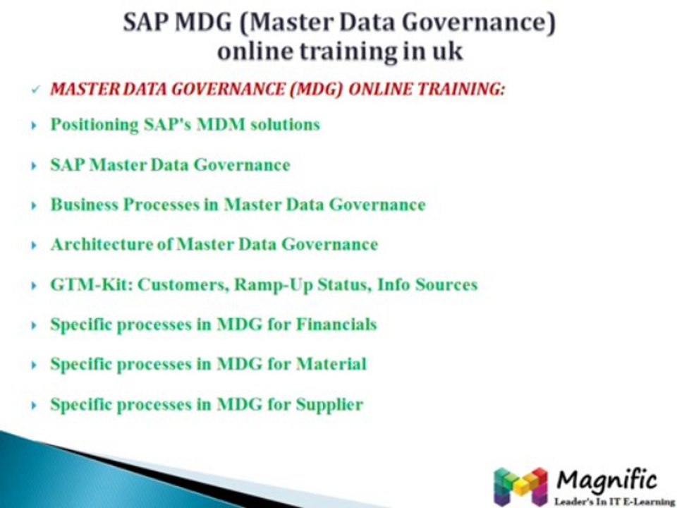 SAP MDG (Master Data Governance) online tutorial
