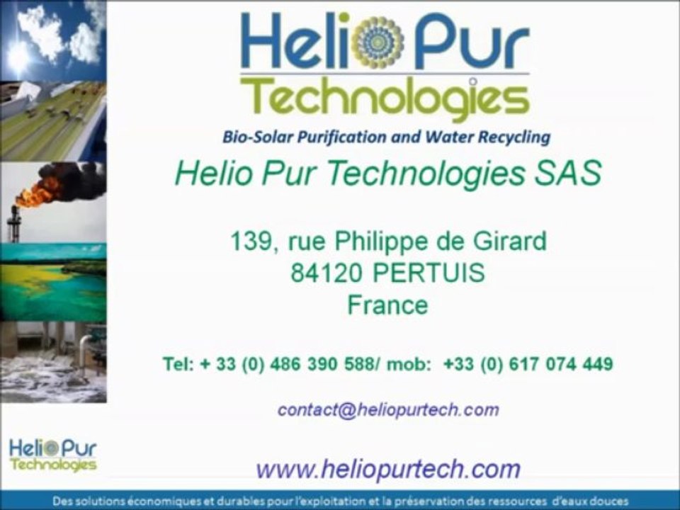 Installations HelioPur® de Purification Bio-Solaire