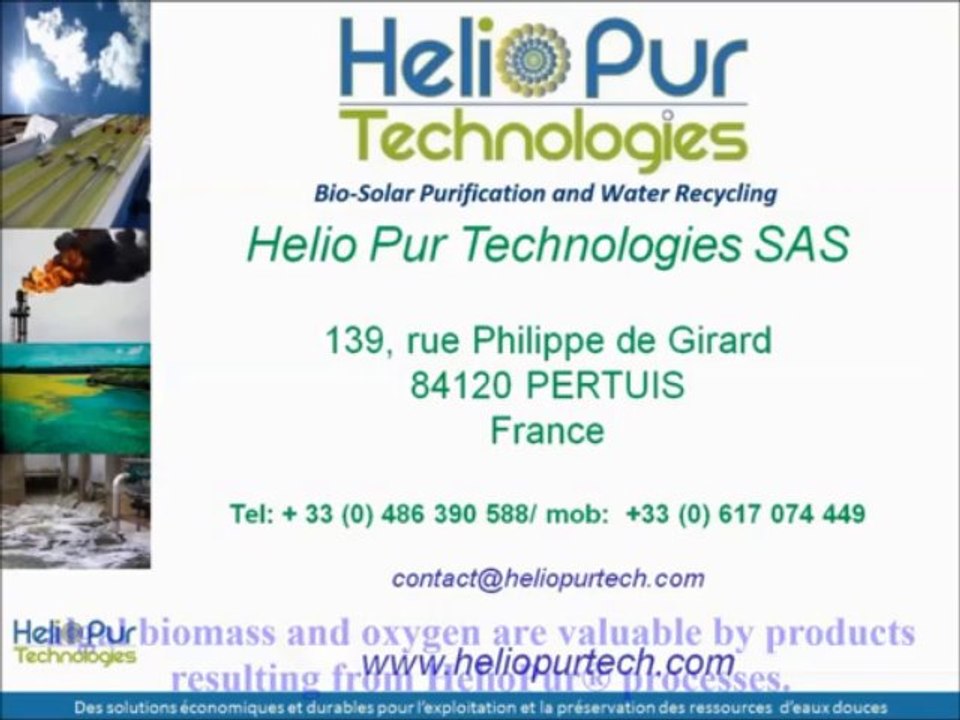 Bio-Solar Purification HelioPur® facilities