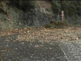 Eboulements sur la route de Menton après les fortes pluies - 17/01