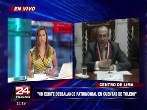 Fiscal Peláez: No existe desbalance patrimonial en cuentas de Alejandro Toledo