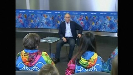 Putin: gays will not face discrimination at Olympics, but "leave children in peace"