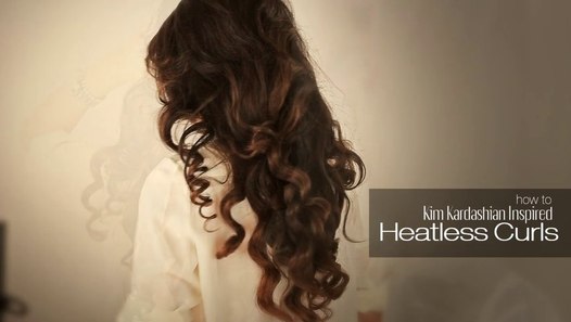 How to Kim Kardashian No-Heat Curls Over-Night Tutorial 
