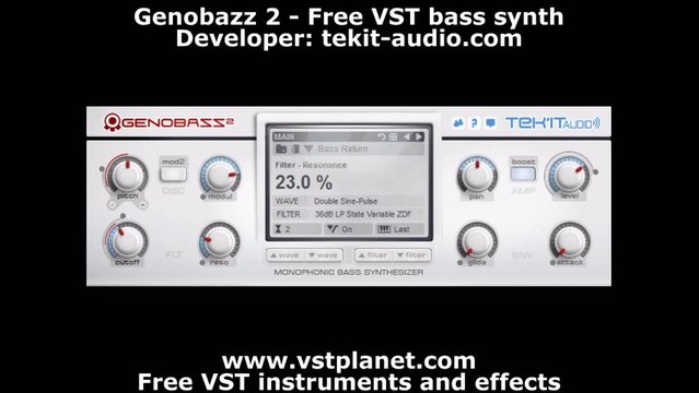 Genobazz 2 - Free VST bass synth - vstplanet.com