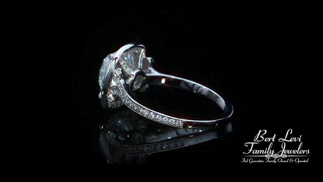 3.02 Carat Cusion Diamond Halo Ring