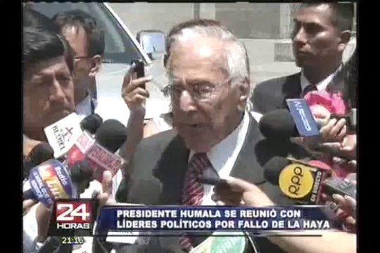 Líderes políticos respaldaron a presidente Ollanta Humala ante fallo de La Haya