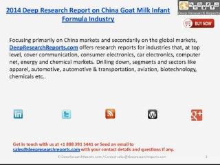 China Goat Milk Infant Formula Market 2014