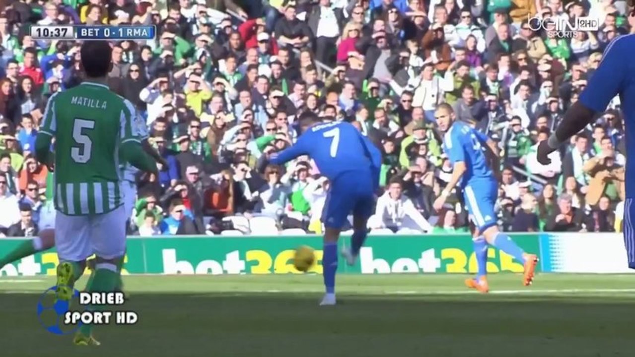 هدف كريستيانو رونالدو الرائع علي ريال بيتس - تعليق عصام الشوالي HD