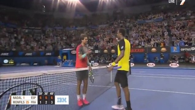 Australian Open 2014 R3 Rafael Nadal vs. Gael Monfils: Highlights