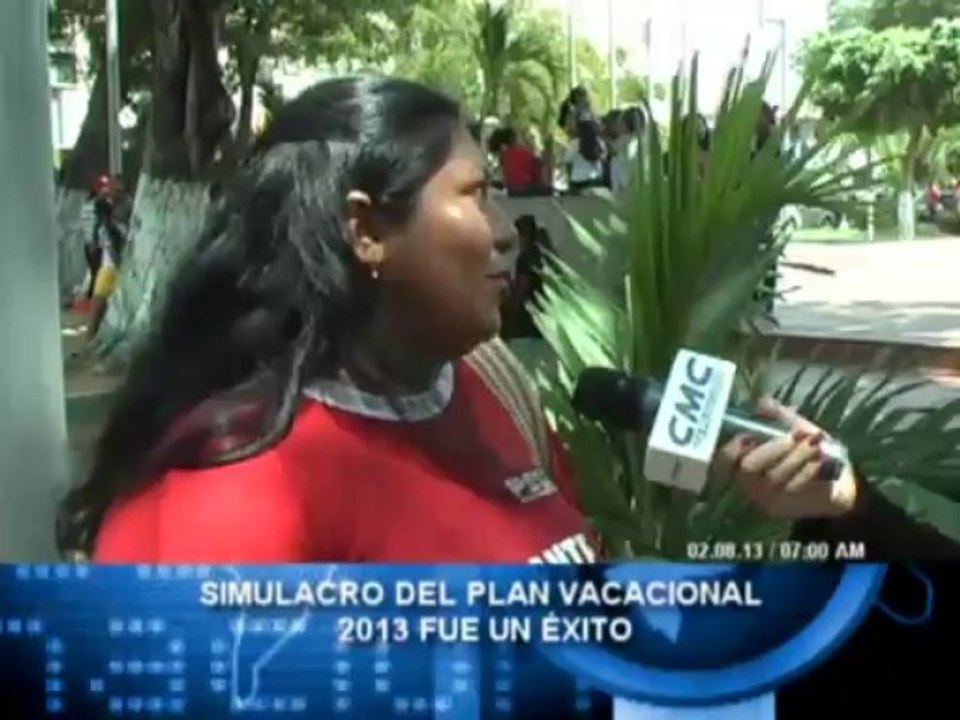 simulacro del plan vacacional 2013 fue un éxito - 02.08.13