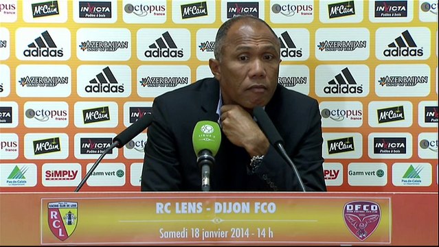 Conférence de presse RC Lens - Dijon FCO (2-2) : Antoine KOMBOUARE (RCL) - Olivier DALL'OGLIO (DFCO) - 2013/2014