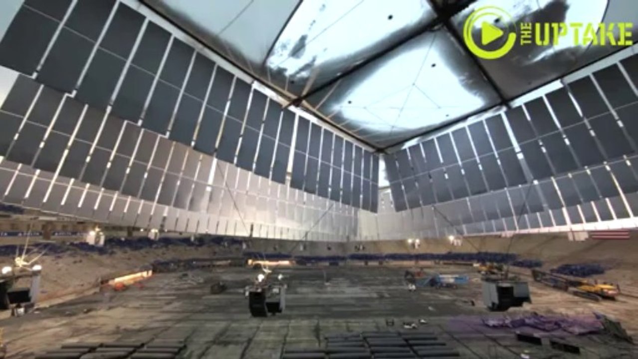 Metrodome Deflates Outside & Inside Views