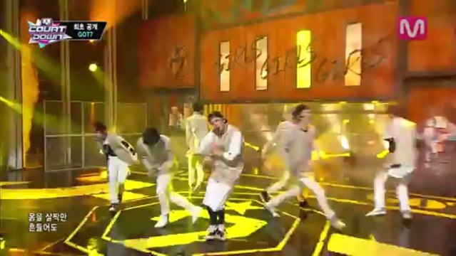 [HD]140116 Debut stage - GOT7 - INTRO + Girls Girls Girls of M! COUNTDOWN