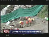Cinco viviendas fueron destruidas por caída de huaico en Cusco